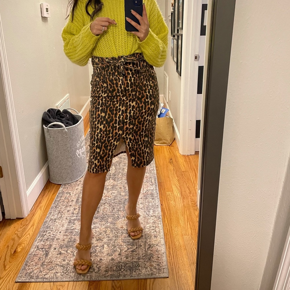 Mudo pencil Jean leopard skirt